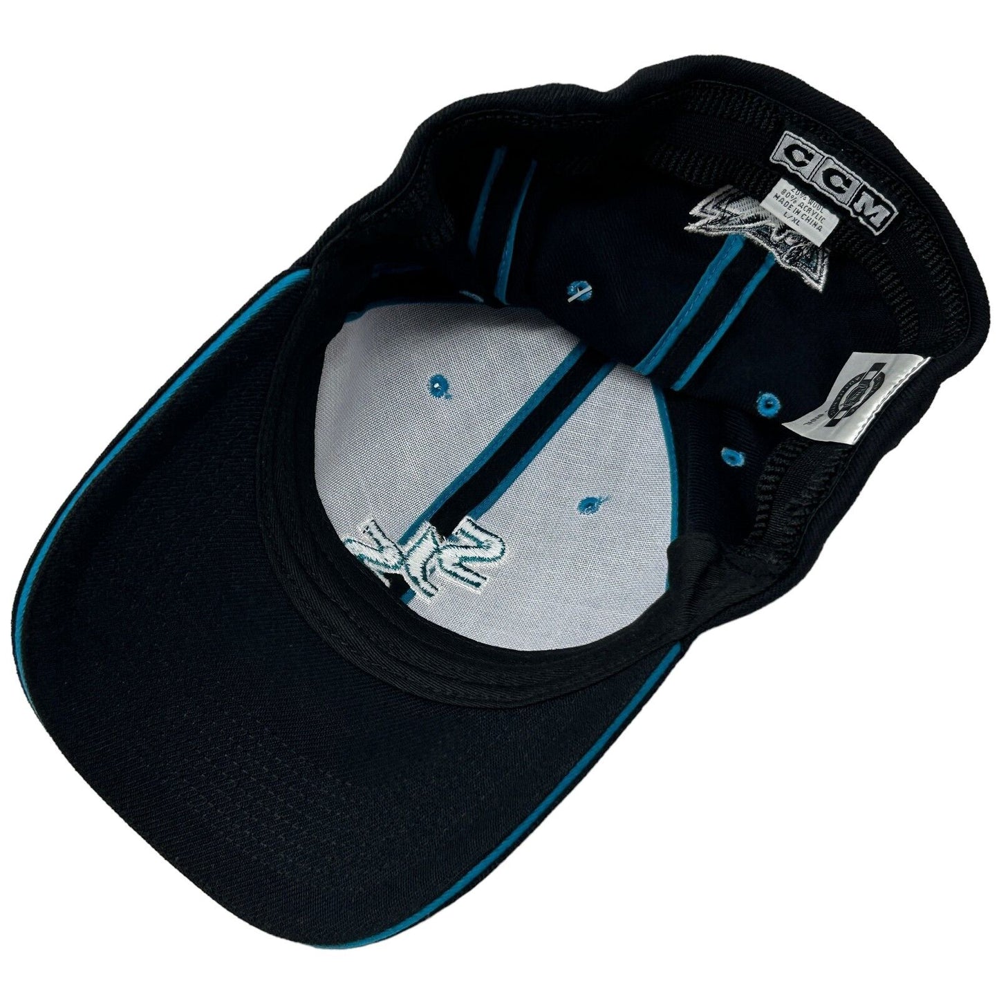 Gorra de béisbol de mezcla de lana de hockey de la NHL de SJS San Jose Sharks, color negro, talla L-XL