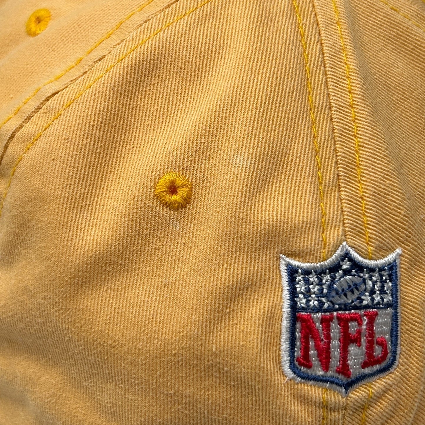 Vintage 90s Green Bay Packers Dad Hat Baseball Cap Yellow NFL Pro Line Strapback