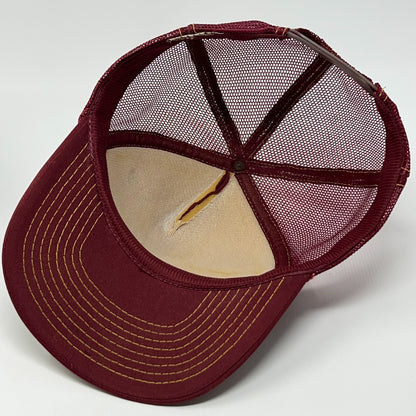 Vintage 80s Take One Day At A TIme Trucker Hat Baseball Cap Funny Snapback Red