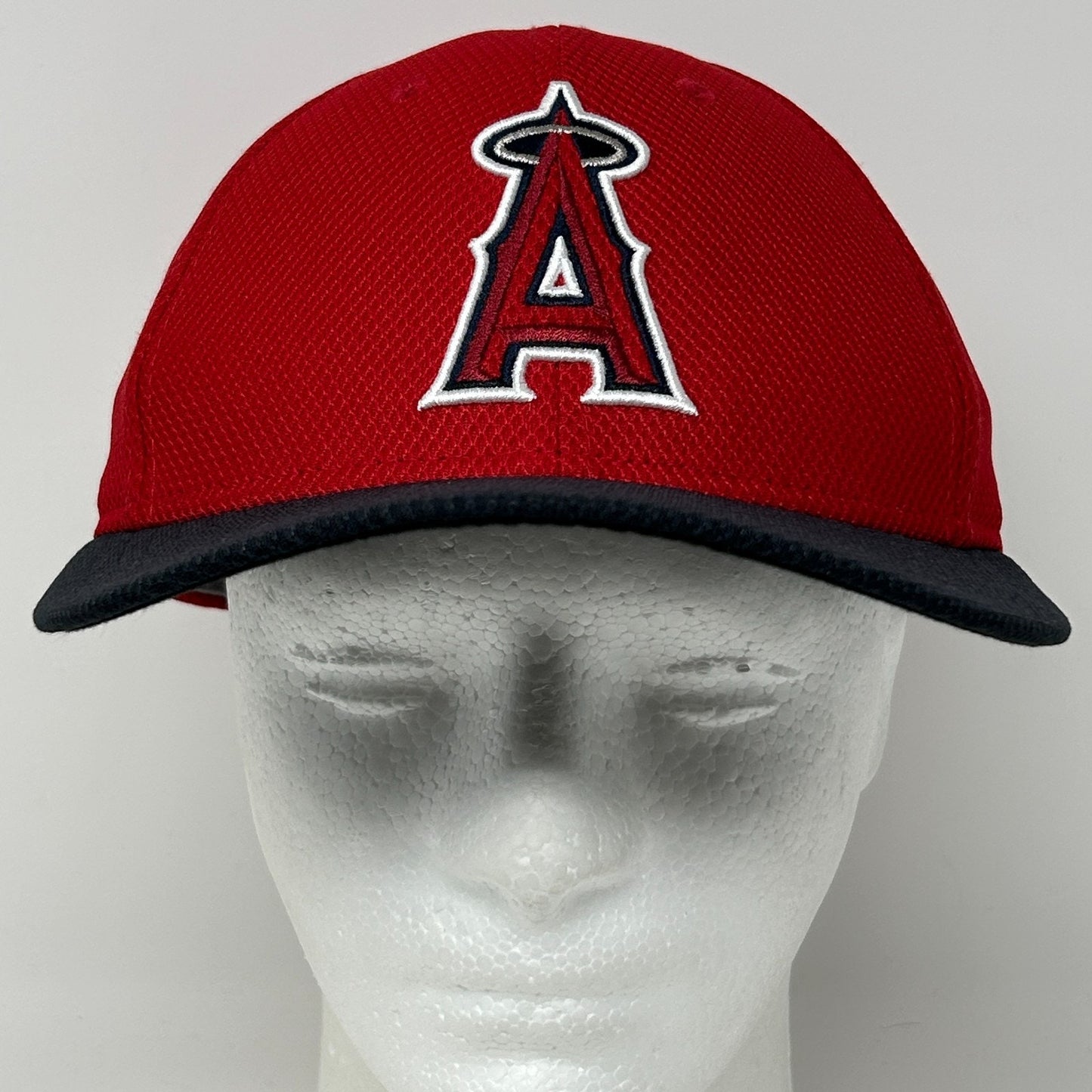 Los Angeles LA Angels Hat Baseball Cap Batting Practice New Era Red Fitted 7 3/8