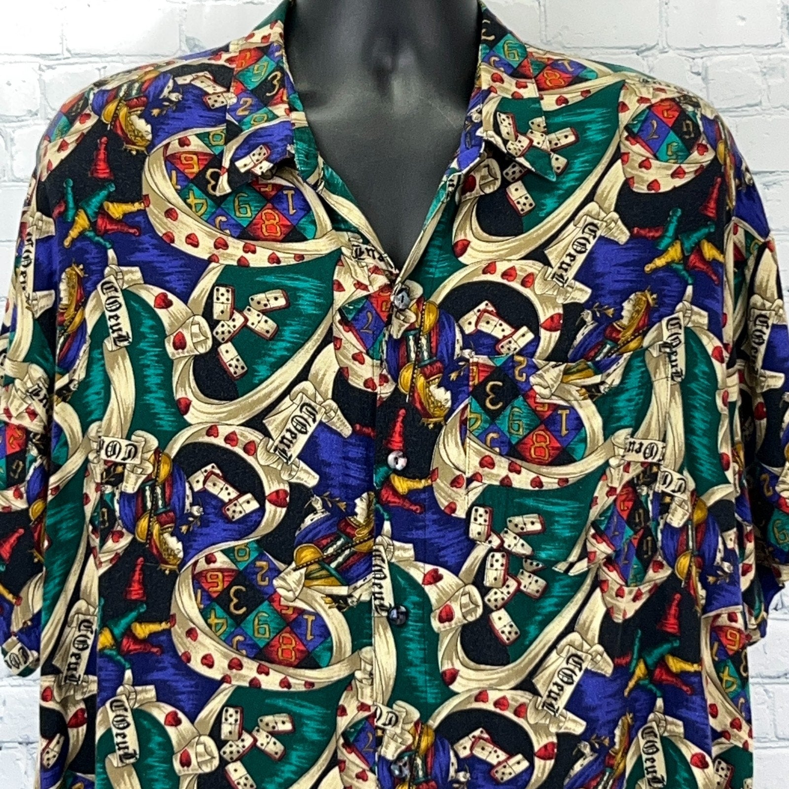 Vintage 90s Vintage Shirt Multi-Color Large Front View
