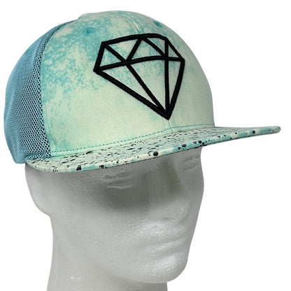 Front view of Carbon Elements Hat in blue with diamond logo and mesh back for casual style