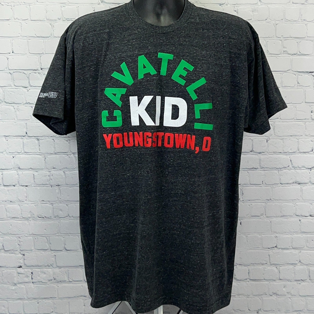 Youngstown Clothing Co Ohio Italian Cavatelli Kid T-Shirt in Dark Gray, Vintage Style