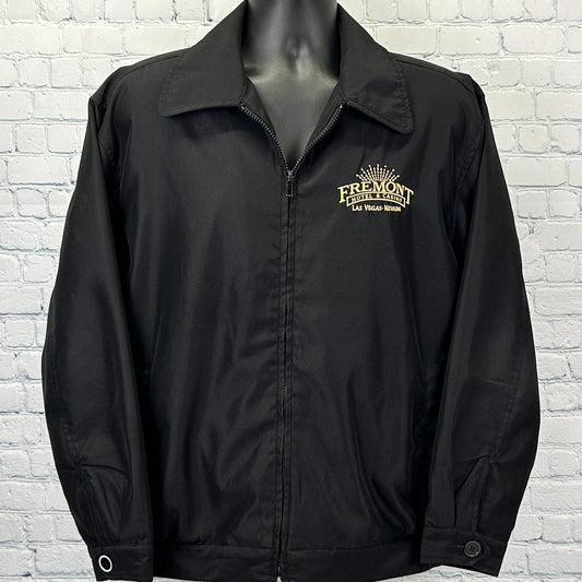 Vintage Fremont Hotel Casino Las Vegas Jacket Gambling Gambler Black M Medium