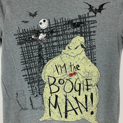 Oogie Boogie T 恤 中号 圣诞夜惊魂 迪士尼 T 恤 男式 灰色