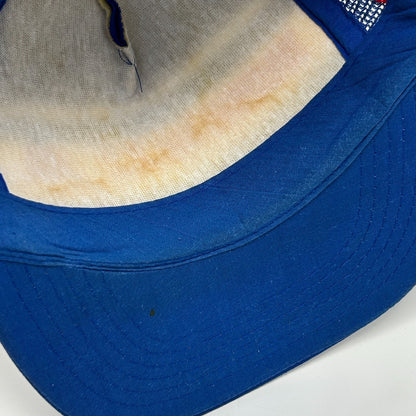 Vintage 80s Washington DC Trucker Hat Baseball Cap USA Capitol Snapback Blue - Neon Vintage
