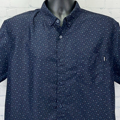 Molokai Surf Co Button Front Shirt Mens XL X-Large Red White Blue Triangles