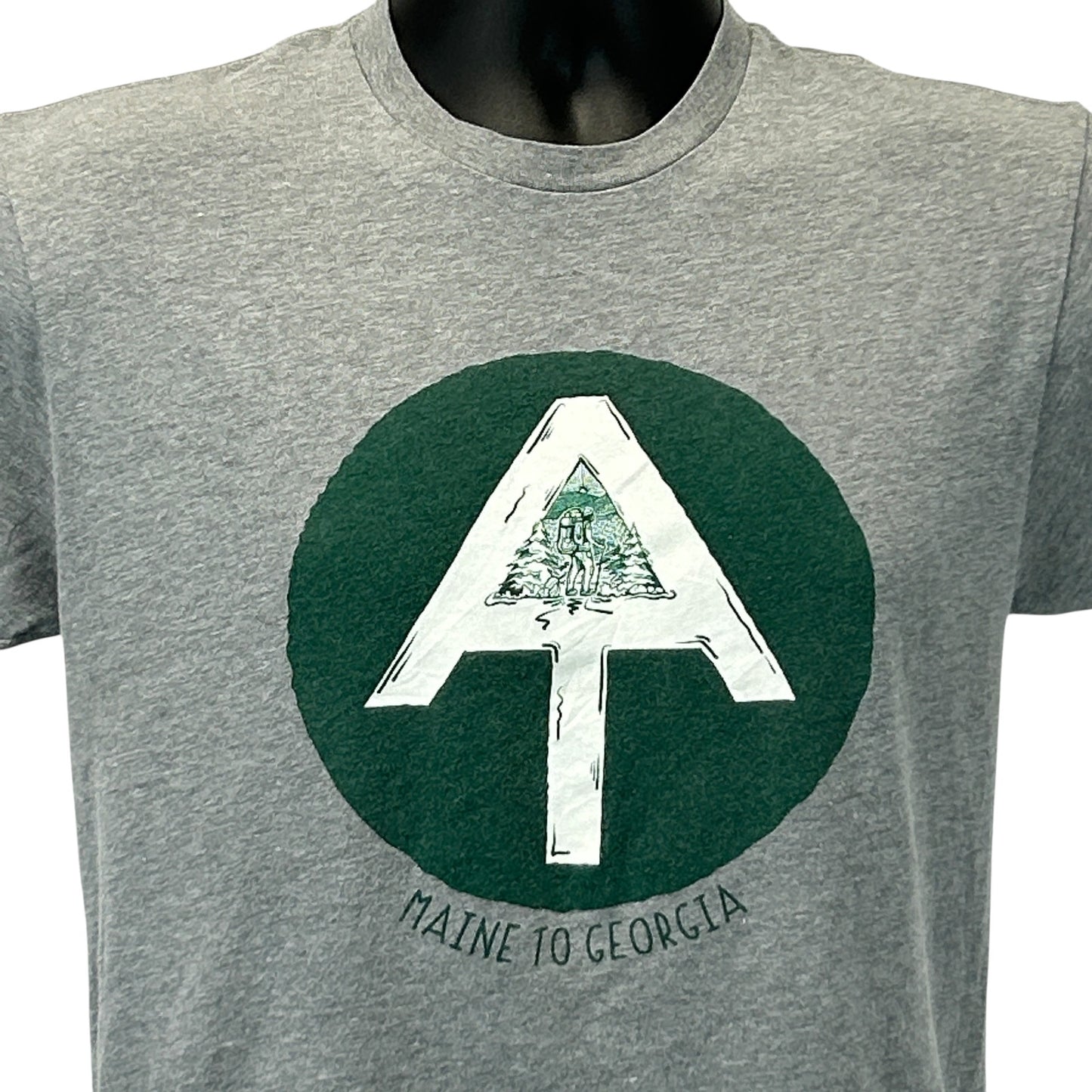 Appalachian Trail AT Maine to Georgia T Shirt Hiking Backpacking Gray S Small