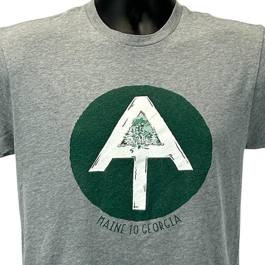Appalachian Trail AT Maine to Georgia T Shirt Hiking Backpacking Gray S Small