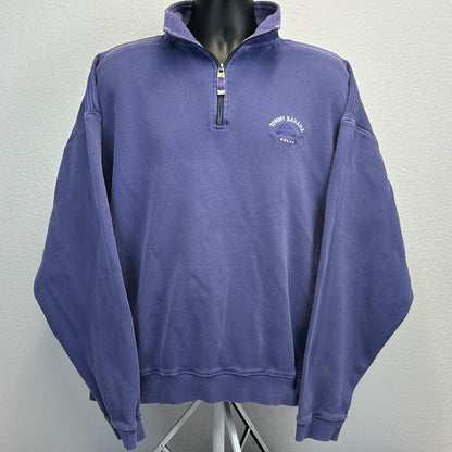 Tommy Bahama Relax 1/4 Quarter Zip Sweater 2XL Long Sleeve Mens Purple