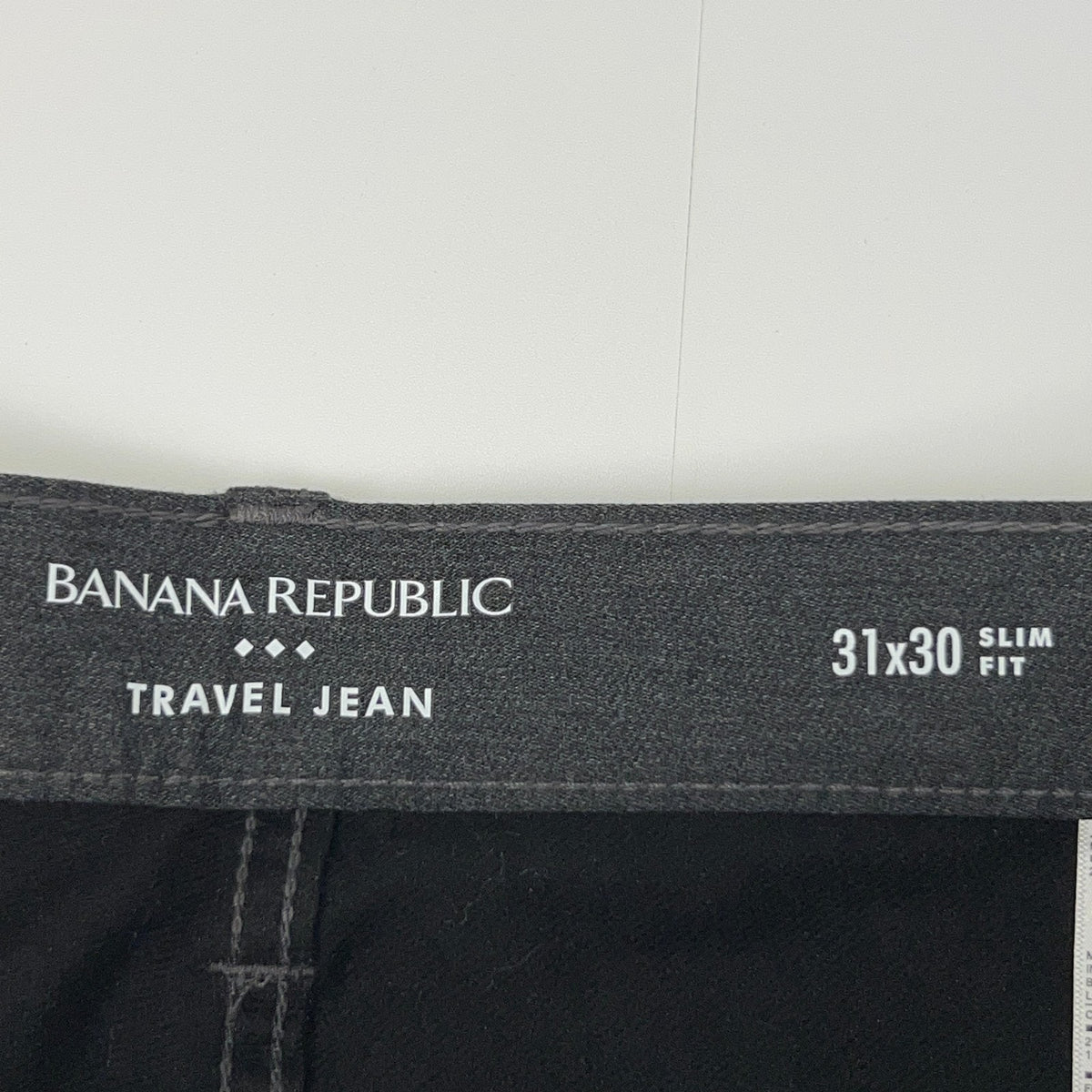 Banana Republic Travel Jeans Mens 31x30 Slim Fit Charcoal Gray Stretch NWT