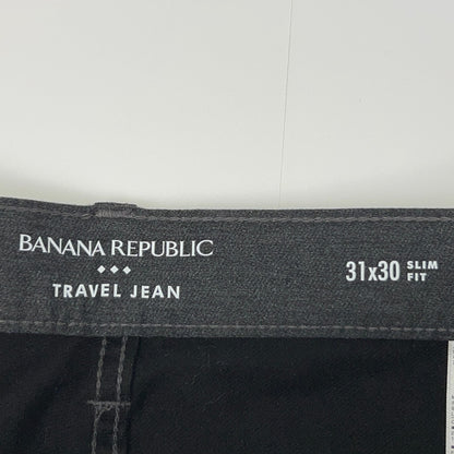 Banana Republic Travel Jeans Mens 31x30 Slim Fit Charcoal Gray Stretch NWT