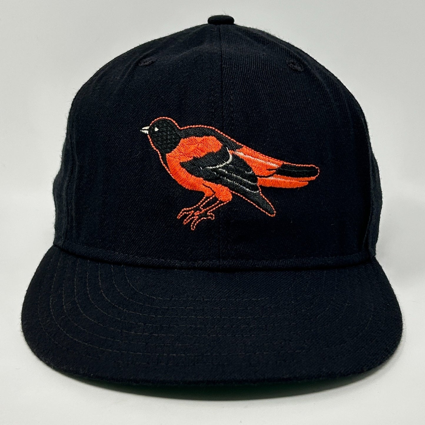 Vintage 90s Baltimore Orioles Hat Baseball Cap New Era USA Black Fitted 7 1/4