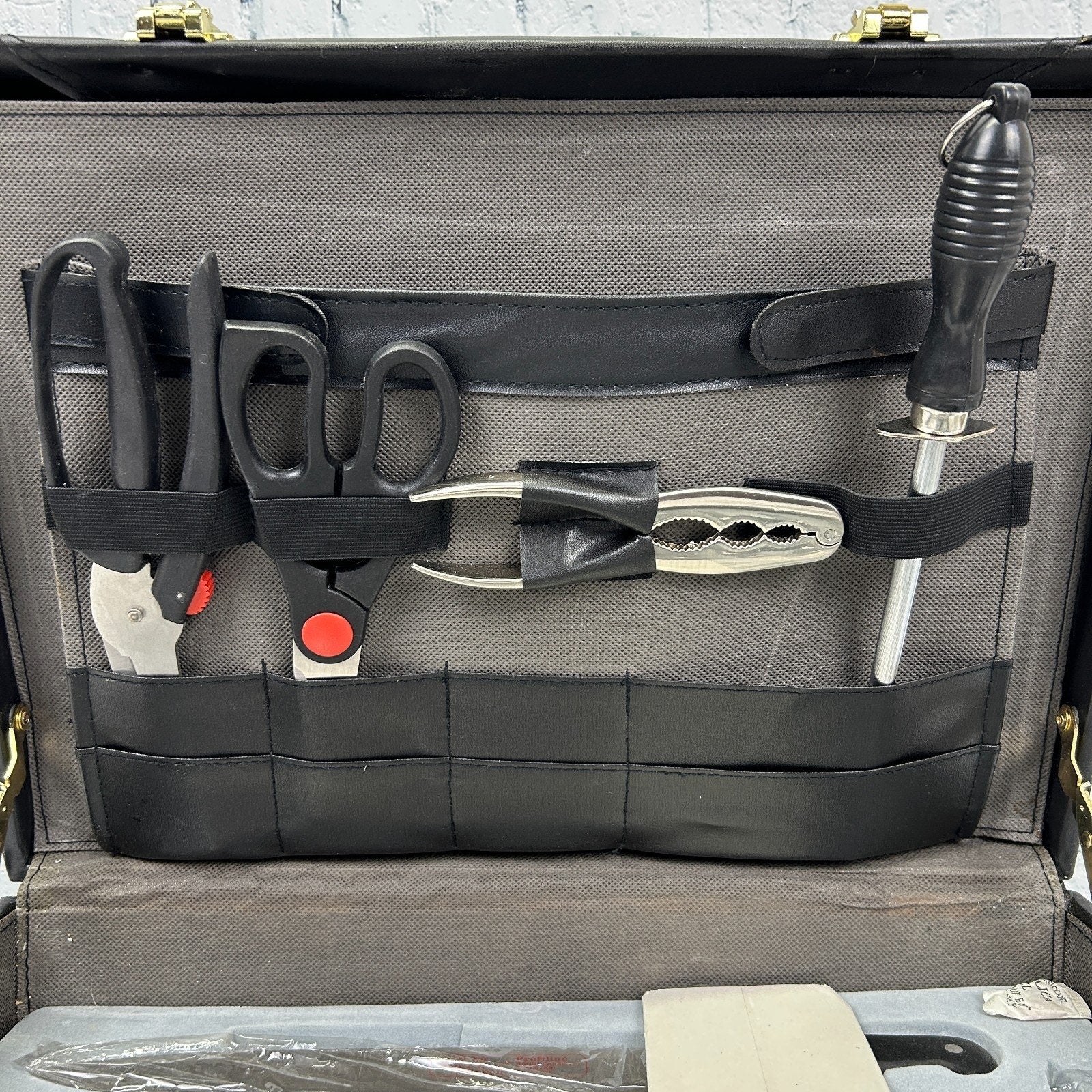 Hoffman Solingen Profiline 22 Piece Knife Bar Set Briefcase Knives Germany Made - Neon Vintage