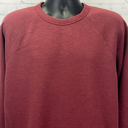 Homage Sweatshirt M Medium Red Maroon Crew Neck Sweater Long Sleeve Solid Blank
