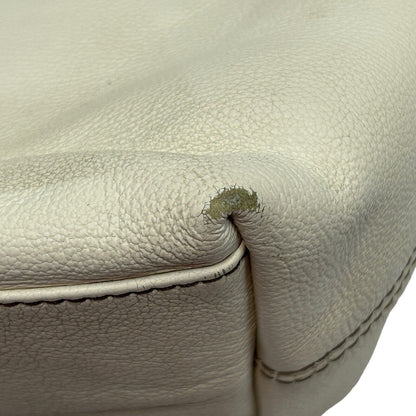 Bolso bandolera grande de piel granulada Keely de Fossil en color blanco hueso para mujer