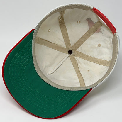 Vintage 90s Arkansas Razorbacks Hogs Hat Snapback White Red NCAA Baseball Cap