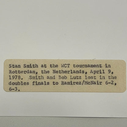 1978 Jimmy Connors Stan Smith WCT Tennis Original Press Photos Lot 6 Rotterdam