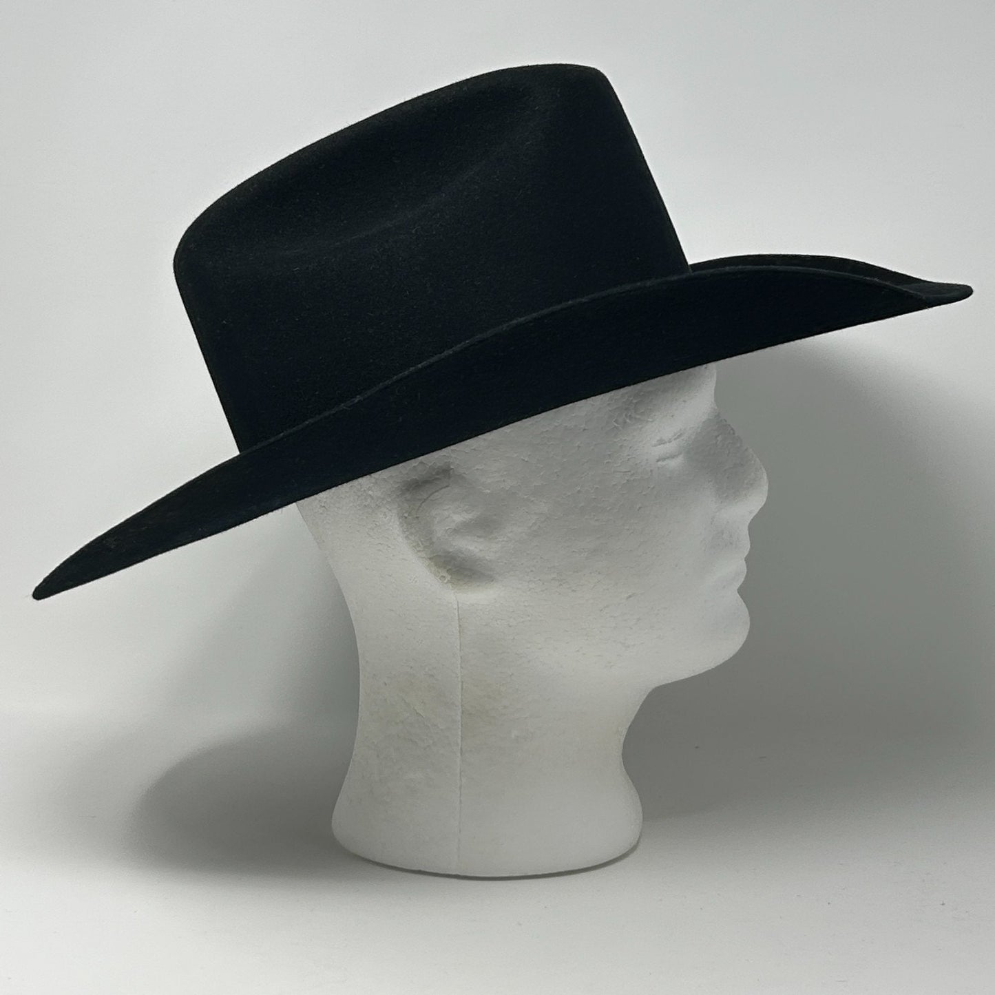 Resistol 6X Beaver Cowboy Hat Western CSCOLE 4 Inch Brim Long Oval Black 7 1/4