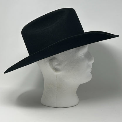 Resistol 6X Beaver Cowboy Hat Western CSCOLE 4 Inch Brim Long Oval Black 7 1/4