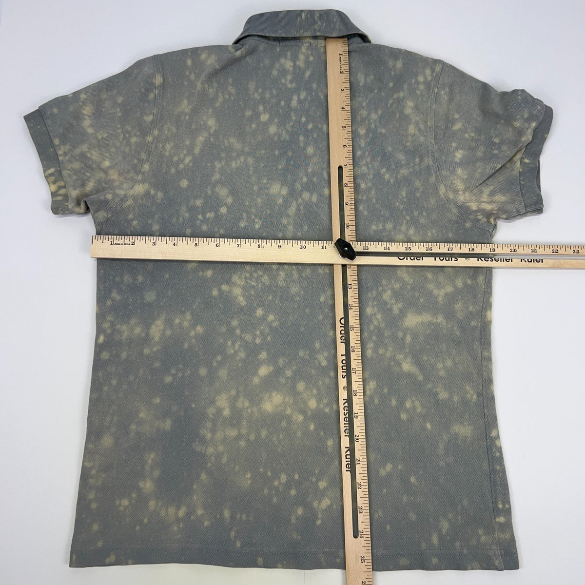 Vintage Burberry London Mens M Medium Slim Fit Polo Shirt Gray Speckled Cotton