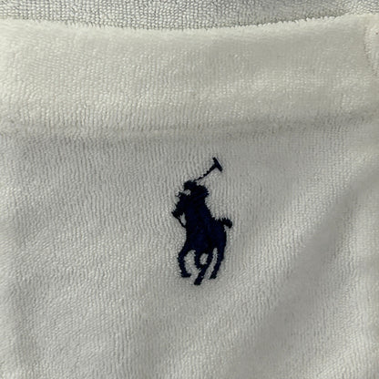 Polo Ralph Lauren Terry Cloth Polo Shirt White Johnny Collar Pocket Mens L Large