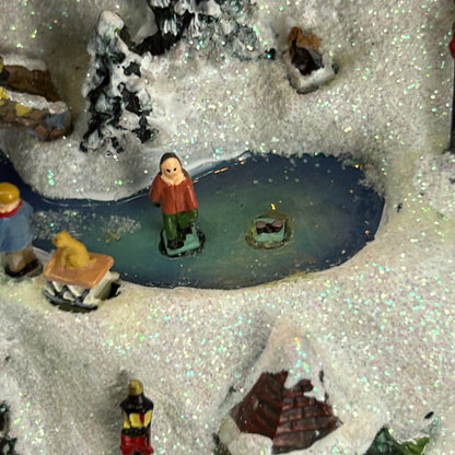 Vintage Thomas Kinkade Village Christmas Illuminated Wreath Hawthorne Light 2005 - Neon Vintage