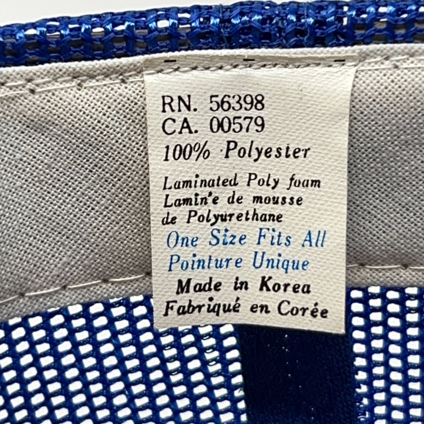 Vintage 80s Concrete Breaking Trucker Hat Baseball Cap Mesh Snapback Blue