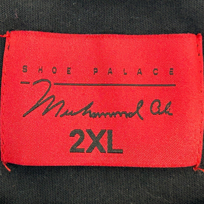 Camiseta de boxeo bordada extragrande de Muhammad Ali x Shoe Palace, color negro