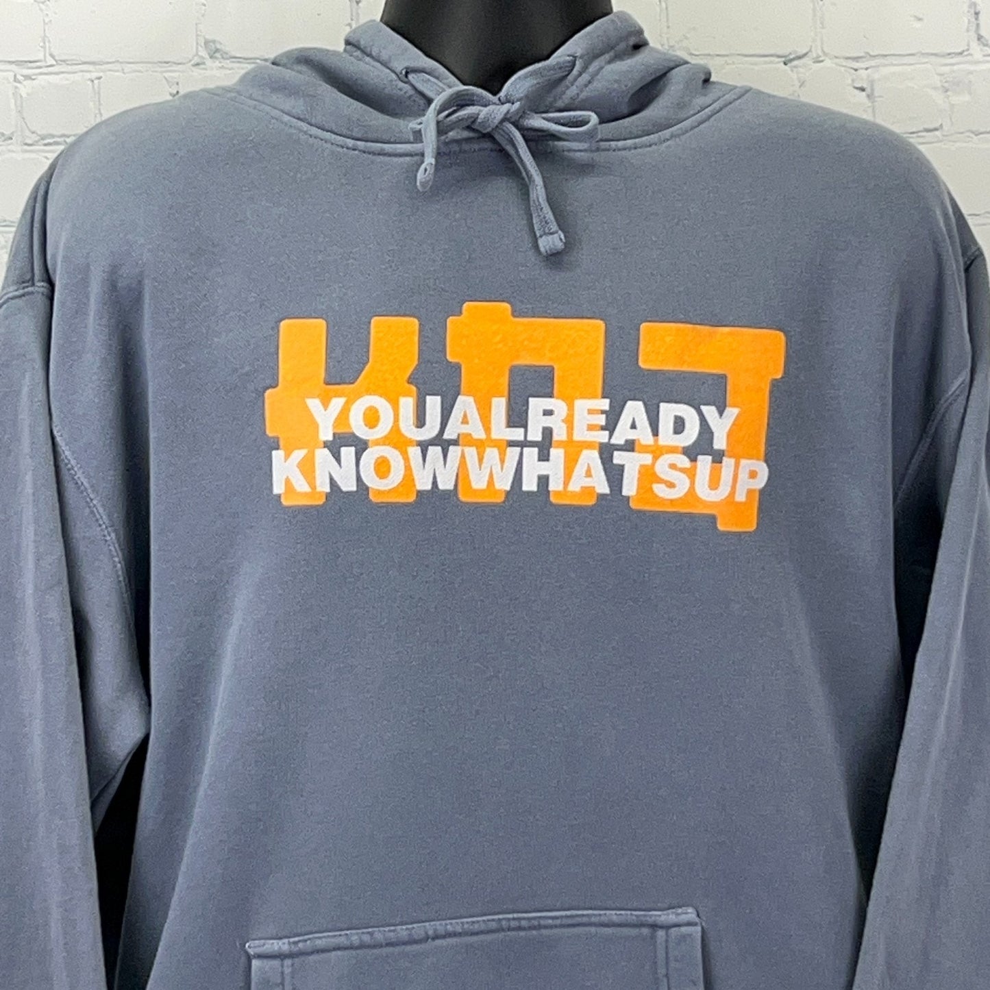 KNJ You Already Know Whats Up Hoodie XL X-Large Gray Kian JC Fanjoy YouTubers