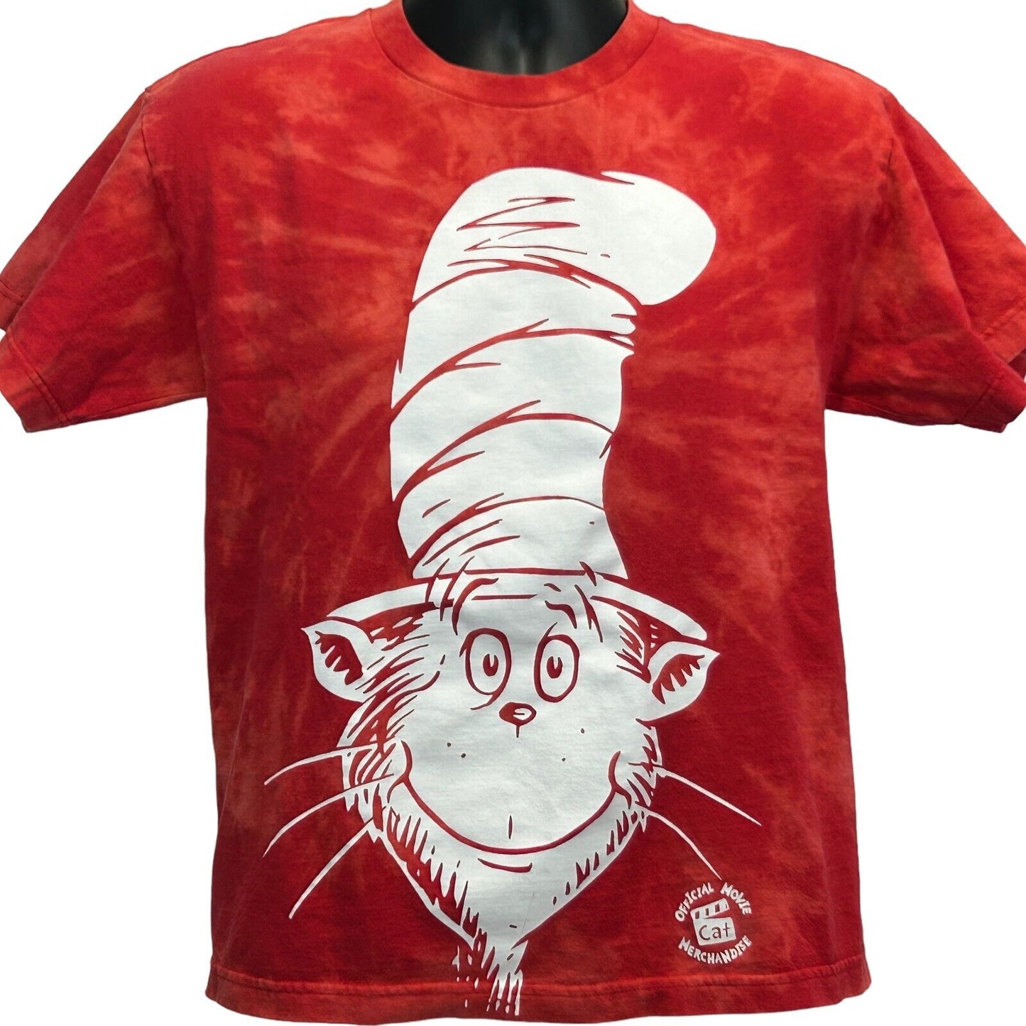Dr Seuss Cat In the Hat Vintage Y2Ks T Shirt Medium Movie Promotional Mens Red