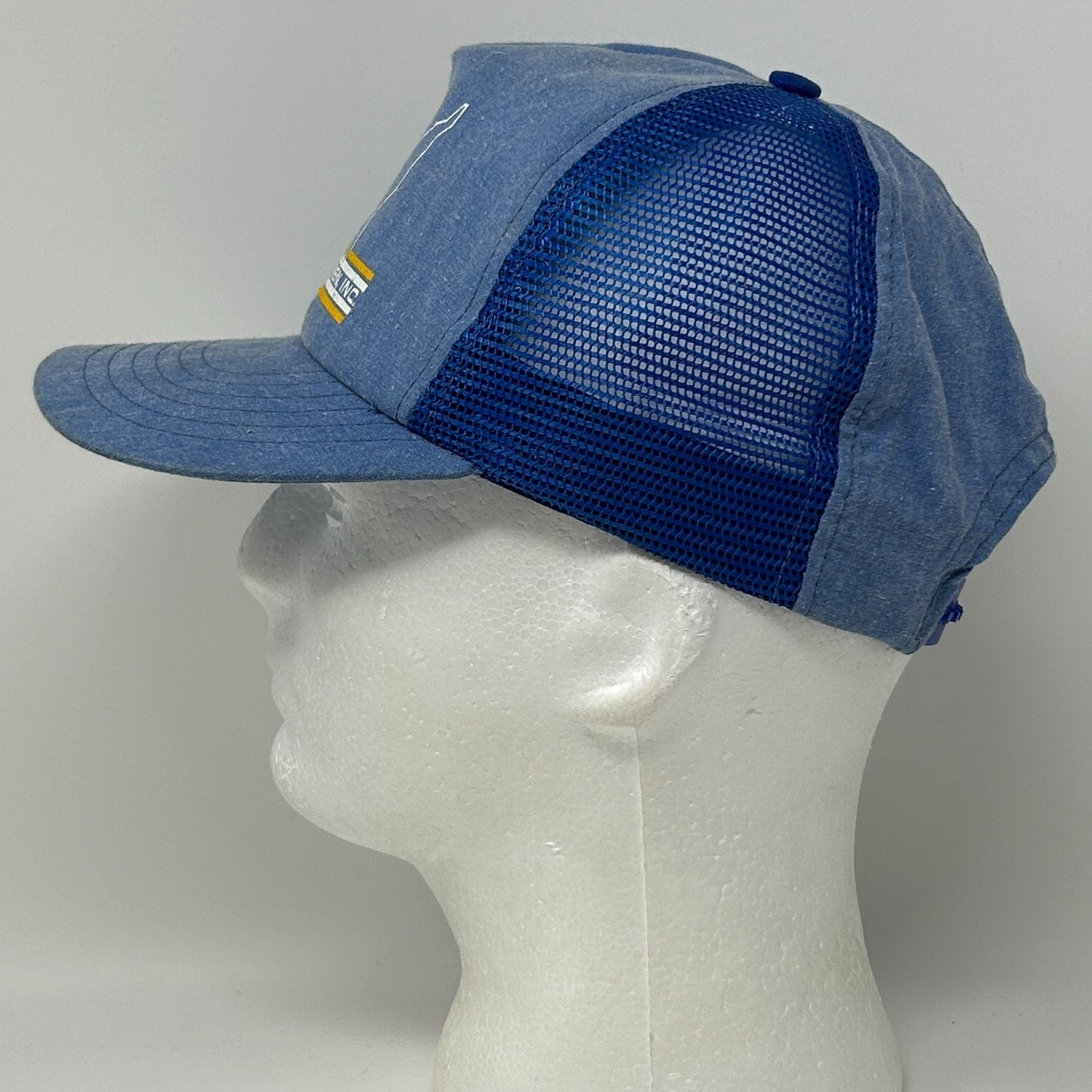 Vintage 80s Mid-America Dairymen Trucker Hat Baseball Cap Mid-Am Snapback Blue