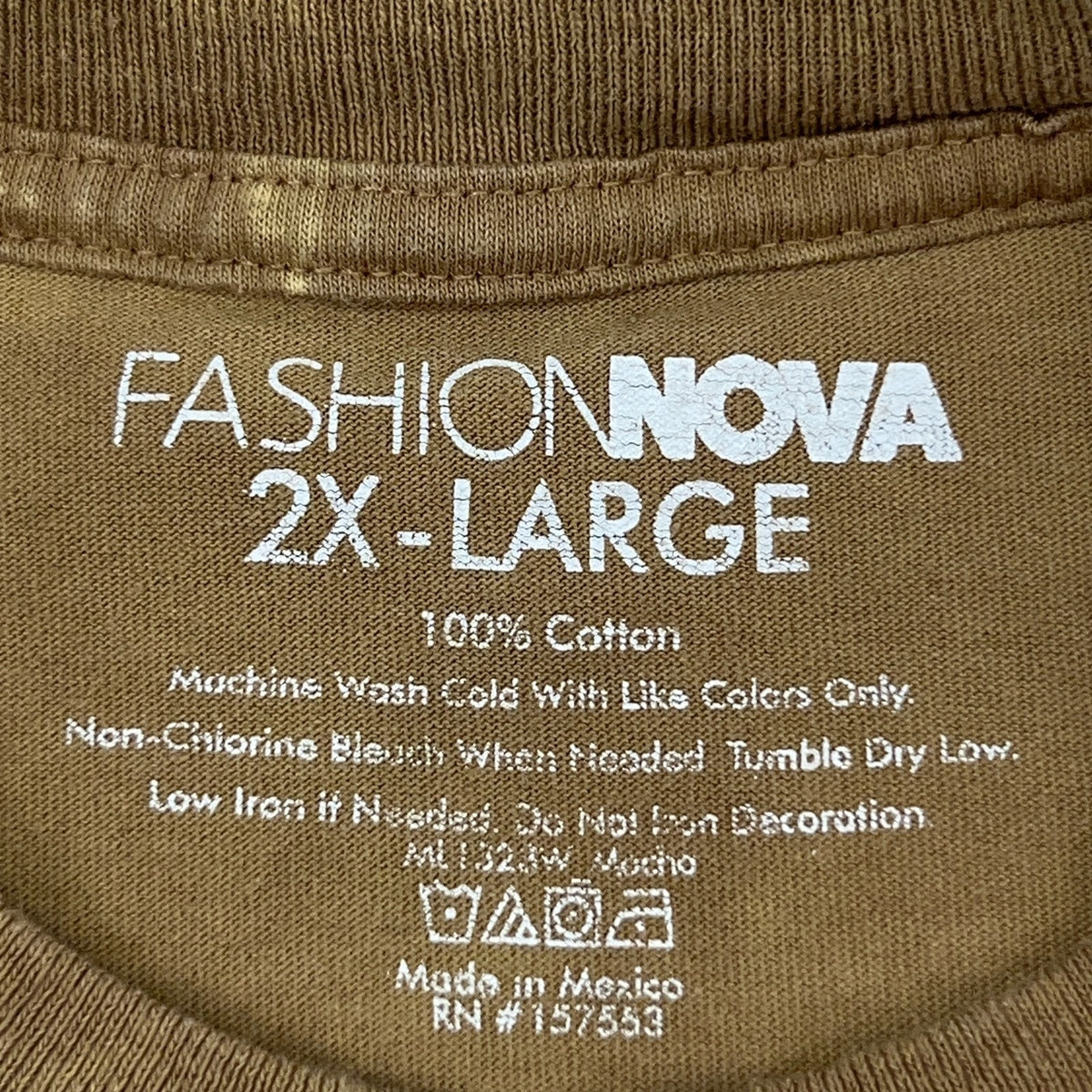 Fashion Nova Hennything Hennessy Cognac Liquor Long Sleeve T Shirt 2XL XXL Brown