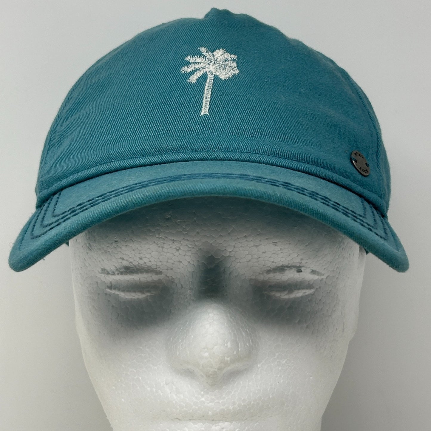 ROXY Womens Hat Baseball Cap Palm Tree Surfer Surfing Snowboarding Snapback Blue