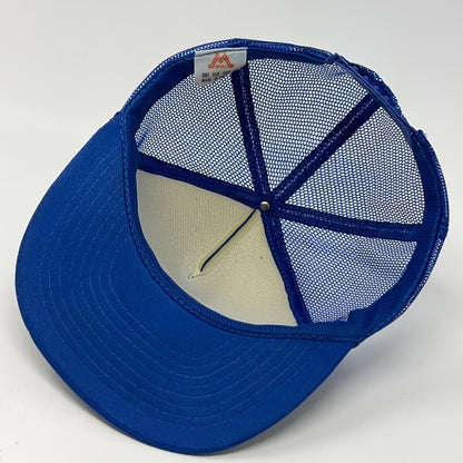 Vintage 80s Country Gold Tour 89 Trucker Hat Baseball Cap Mesh Snapback Blue