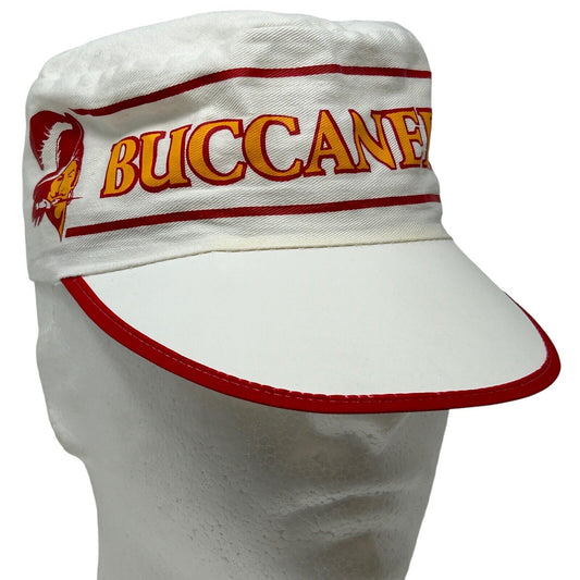 Tampa Bay Buccaneers Painters Hat White NFL Vintage 80s Baseball Cap 6 3/4