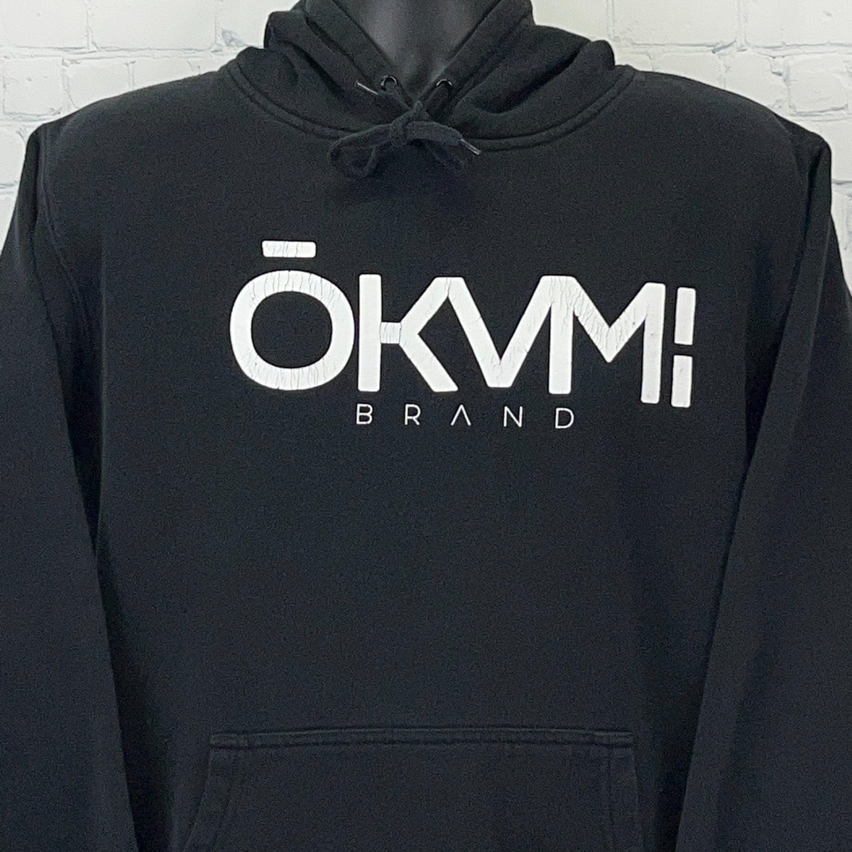 Okami Brand Wolves By Design Hoodie Mens M Medium Black Double Wolf Graphic