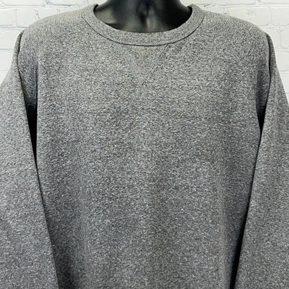 Champion Gray Long Sleeve Sweatshirt Front View with Classic Fit and Soft Fabric