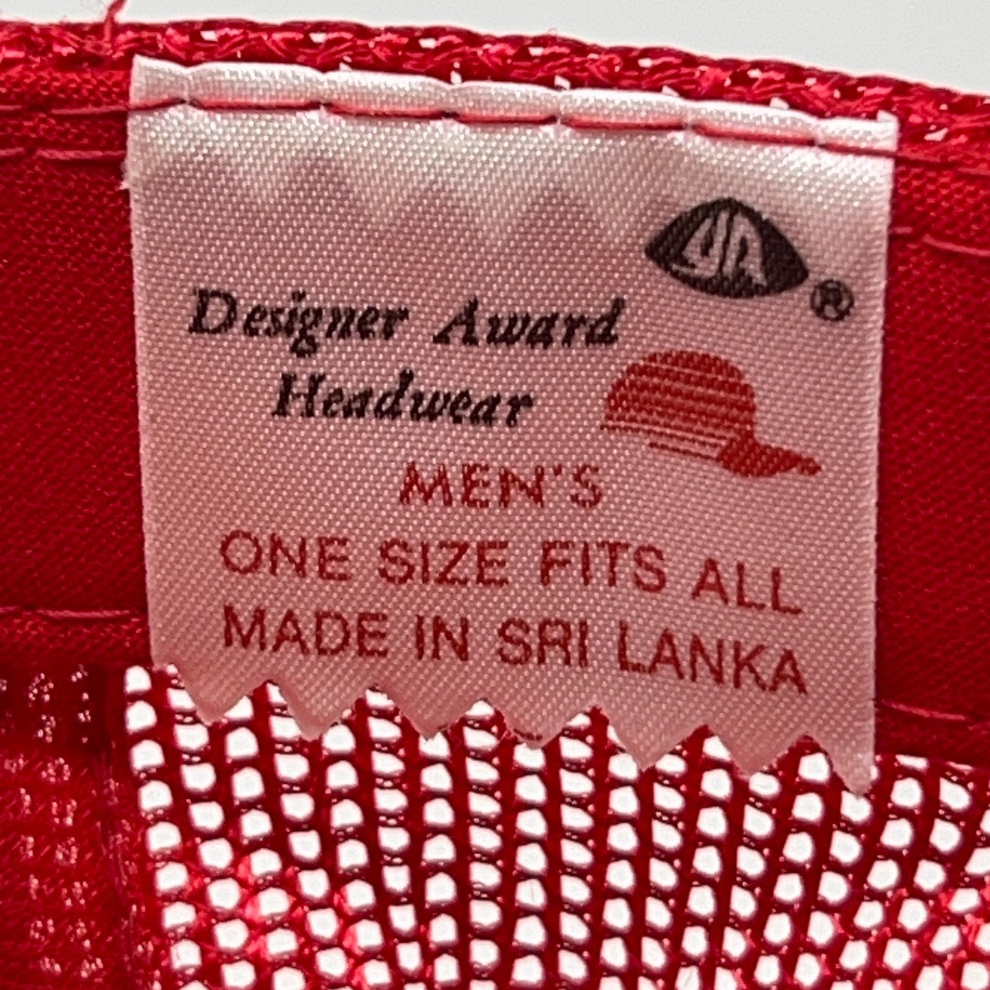 Vintage Chevrolet red men's trucker hat, one size fits all, front view with mesh design