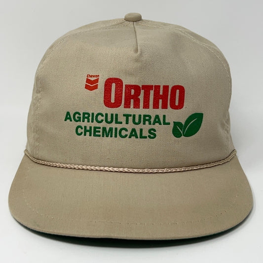 K-Brand Chevron Ortho Beige Cap with Red and Green Logo for Agricultural Chemicals