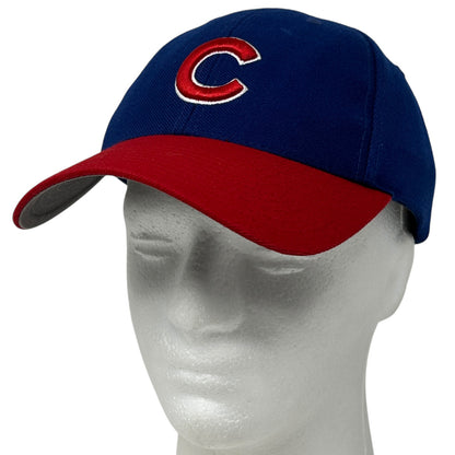 Chicago Cubs Adjustable Cap in Blue and Red with Front C Logo, Side View