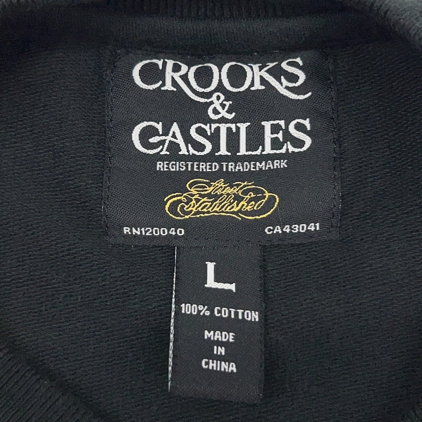 Crooks & Castles 2000s Sweatshirt Black L Front