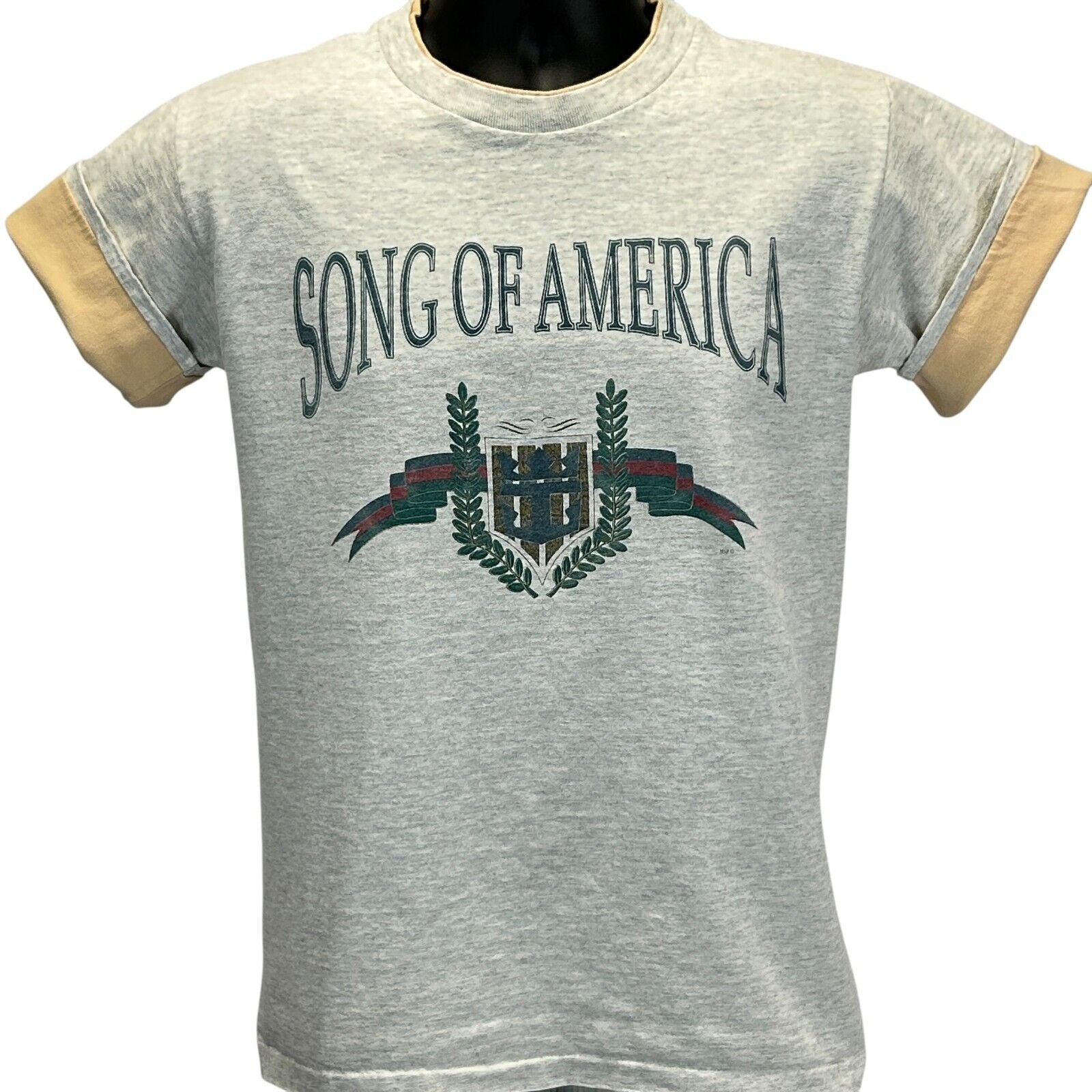 Vintage Cruise T-Shirt in gray with front graphic 'Song of America' and unique crest design