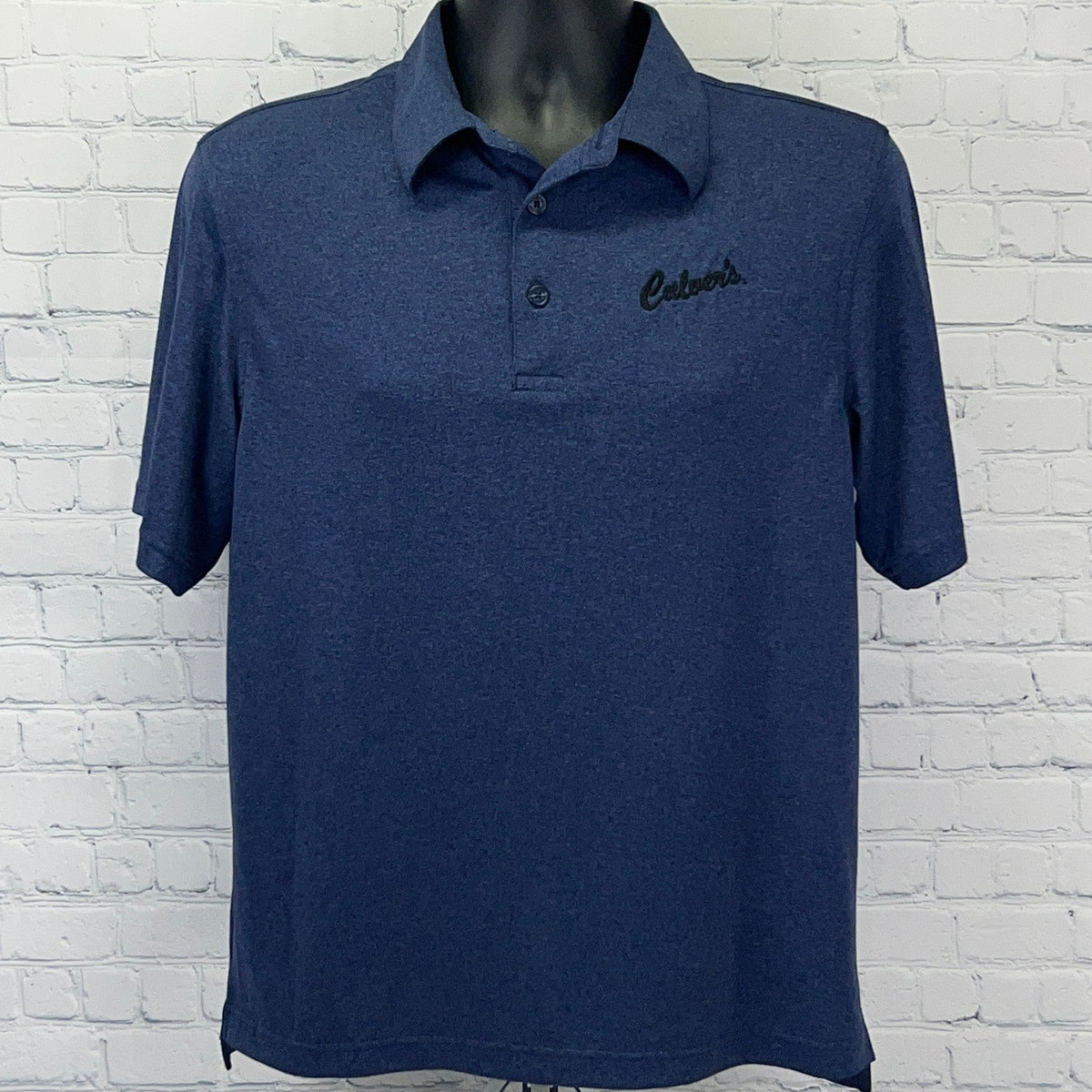 Charles River Apparel navy polo shirt with Culver's logo and a classic fit