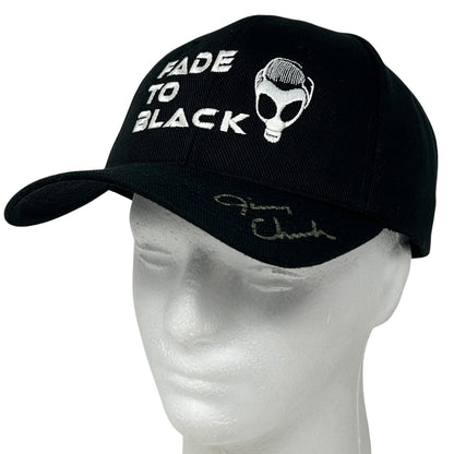 Black baseball cap featuring 'Fade to Black' text and Jimmy Church signature on the front
