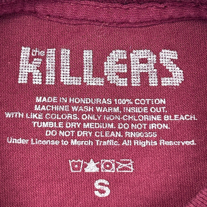 The Killer Hot Fuss Album Tracklist T Shirt Rock Band LS Red Tee Mens S Small