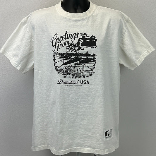 Feature x Saucony Greetings From Dreamland USA T Shirt UFO White Tee XL X-Large - Neon Vintage