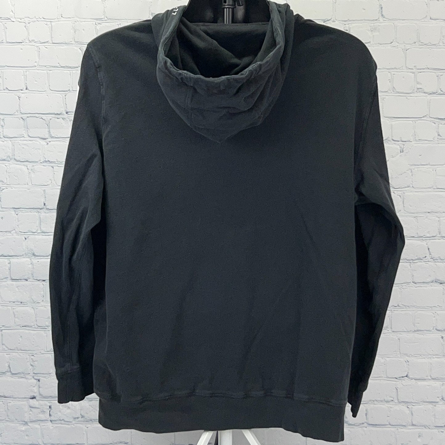 American Eagle T Shirt Hoodie Black AEUSA‑77 Graphic Sleeve Logo XL X‑Large
