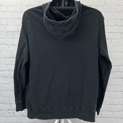 American Eagle T Shirt Hoodie Black AEUSA‑77 Graphic Sleeve Logo XL X‑Large