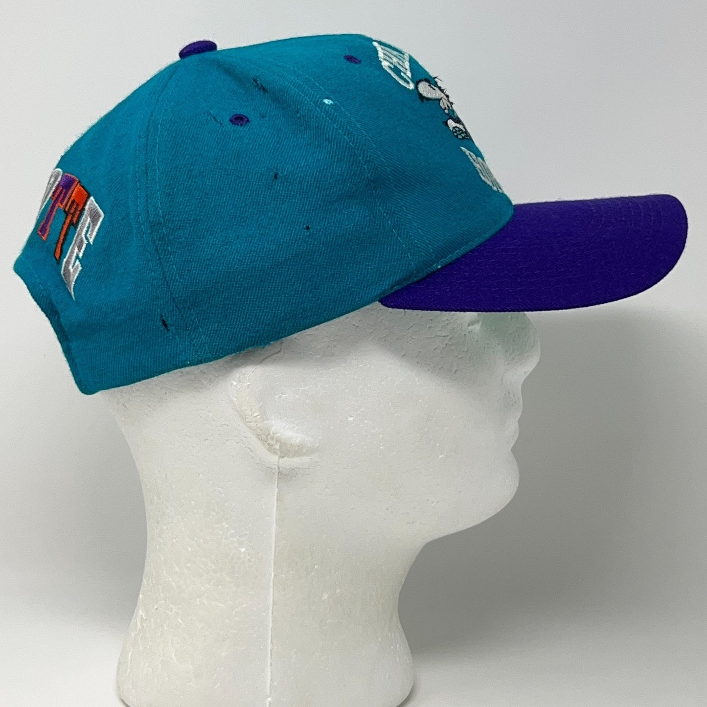 Vintage 90s Charlotte Hornets Hat Baseball Cap Wool NBA Basketball Snapback Blue
